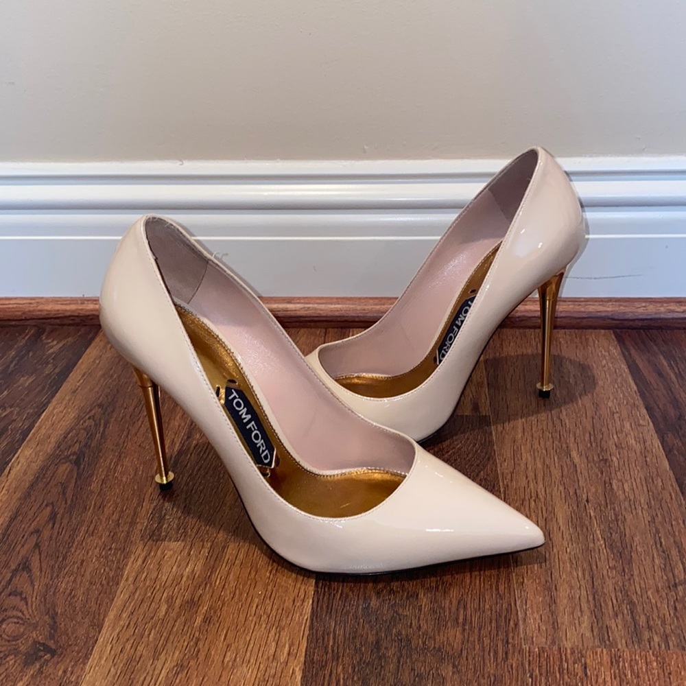 Tom Ford Nude leather stiletto heels